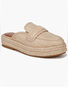 Zodiac Gizelle Natural Beige Chunky Platform Espadrilles Loafers Shoes Sz 9 NWOB